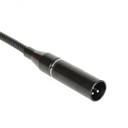 The microphone incorporates a built-in XLR connector, providing a standard connection method for easy compatibility with other devices