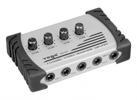 Amplifier in silver color.