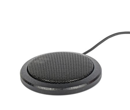 Граничный микрофон с высоким отношением сигнал/шум поставляется в черном цвете и включает в себя встроенный кабель для удобного подключения.