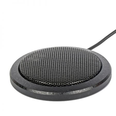 Microphone Boundary tỉ lệ S/N cao có màu đen và bao gồm cáp tích hợp để kết nối thuận tiện.