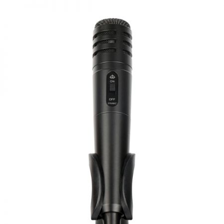 Features a user-friendly button for conveniently switching the microphone on or off, enhancing ease of use during operation.