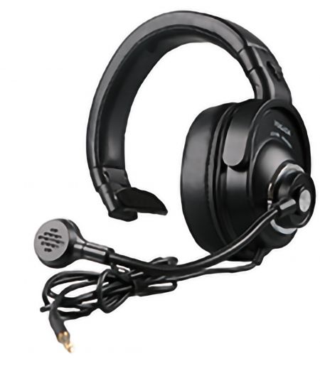 A closed-back designed headset with comfortable soft earpads for extended wear.