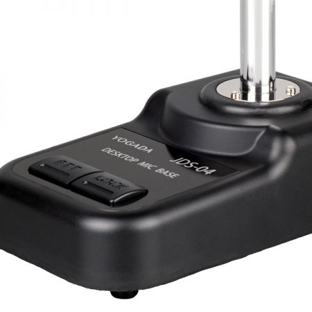 麥克風底座本體上的功能按鍵,包括「PPT」與「LOCK」