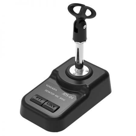 Base de micrófono de escritorio con clip para micrófonos de mano de escenario y estudio dinámicos - Base de escritorio para micrófonos dinámicos de mano con entrada de 6.3mm y XLR / salida XLR