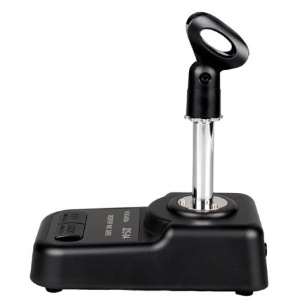 帶有夾具的動圈式麥克風底座側視圖