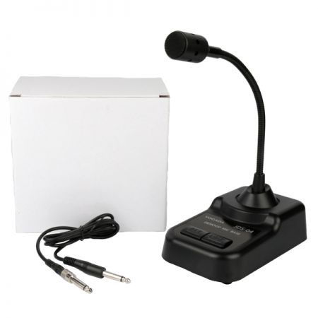 桌上型鵝頸麥克風 JDS-04C 的全套組合與內容示意