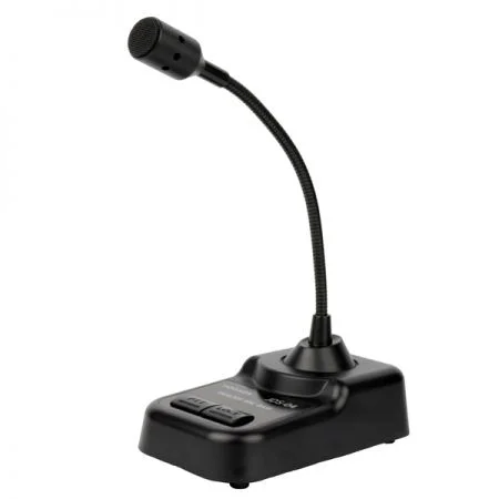 配備功能按鍵的桌上型麥克風,適用多種場合使用
