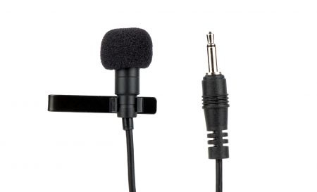 Lavalier microphone featuring an omni-directional pattern and high signal-to-noise ratio (S/N Ratio).