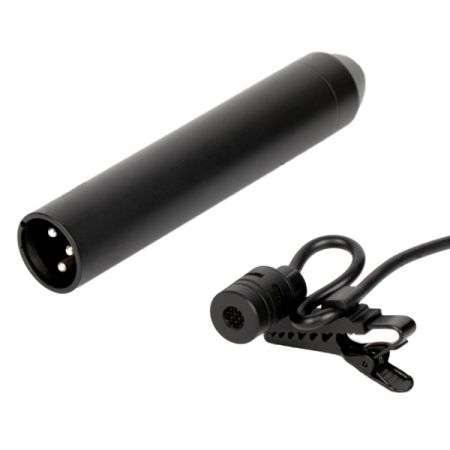 Condenser tie-clip microphone w/ 3 5mm plug and phantom powered