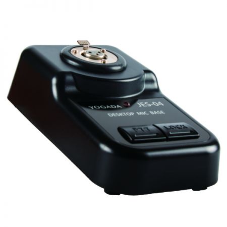 Una base de escritorio diseñada para montar micrófonos de cuello de ganso XLR de condensador