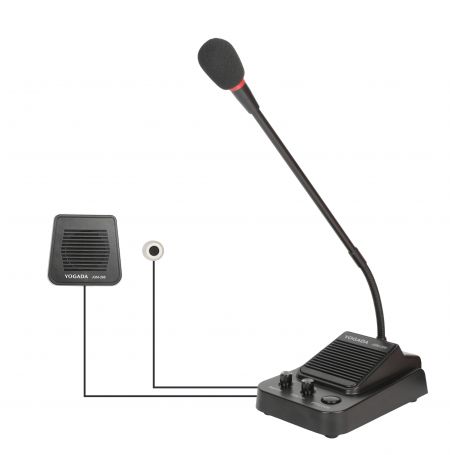 Sistema de micrófono intercomunicador bidireccional fácil de instalar. - Micrófono intercomunicador bidireccional para cabina de boletos, mostrador, seguridad bancaria u otra aplicación similar.
