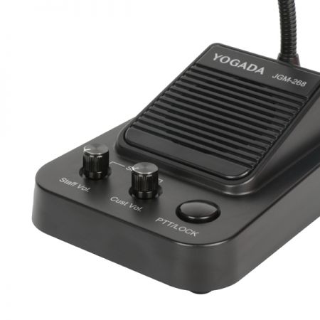 Adjustable volume knob for speaker and main unit at the microphone base, besides, it also has LOCK button to on/off the voice