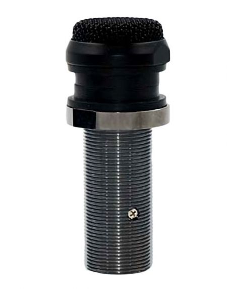 Phantom powered installation microphone, Omni directional pattern. - Phantom-powered installation microphones, characterized by their compact size, are mountable on various surfaces.