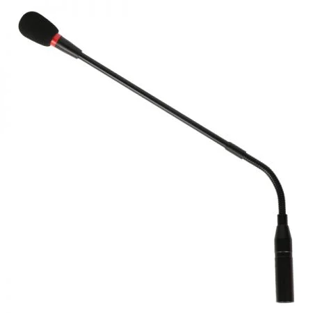 Flexible gooseneck microphone for PA systems and public address applications