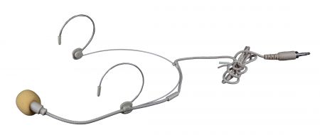 A double earhook headset microphone set.