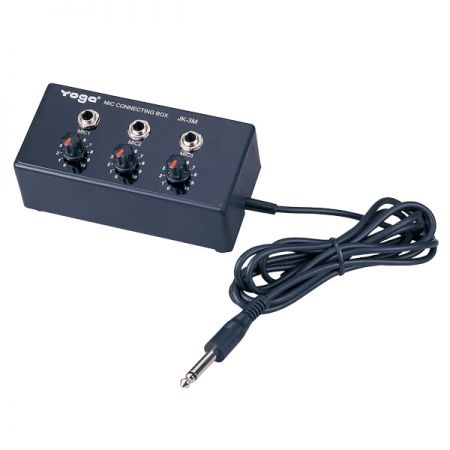 3-Channel mic junction box for easy signal routing and multi-mic setup - 3-channel mixer for microphone