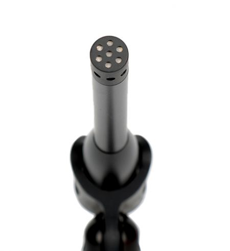 The front view of super cardioid directional measurement microphone.