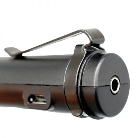 Vista superior de la fuente de alimentación USB recargable