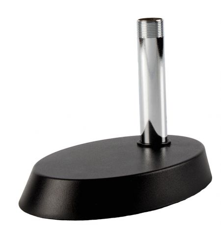 Metal stand with tube for optional accessory.