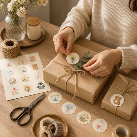 Beschichtete Papieraufkleber zur Verpackungsdekoration