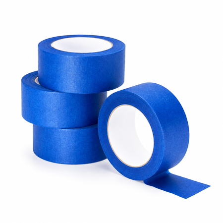 Outdoor UV-Resistant High-Temperature Masking Tape (Blue) | Professional Tape for Automotive Baking Paint, Industrial Spray Coating, and Outdoor Masking | JOY PAPER - UV Resistant Masking Tape
