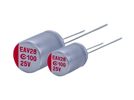 2.5V, 560μF 导电高分子固态电容(导针型) - AREA - 我们的2.5V 560μF ESR 10 导电高分子固态电容(导针型) 适用于DC / DC转换器、电压调节器等应用