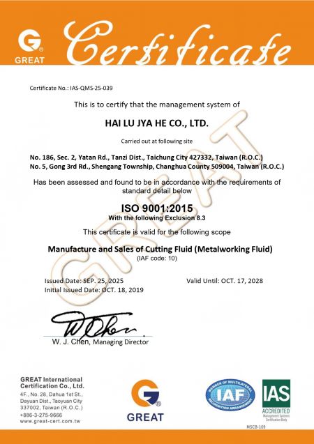 Hệ thống quản lý chất lượng được chứng nhận ISO 9001:2015