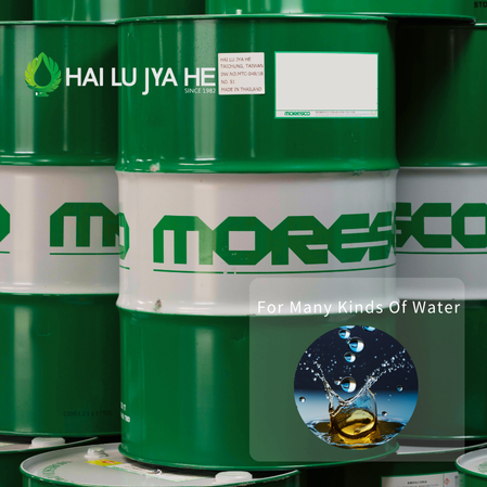 น้ำมันตัดโลหะที่ใช้น้ำได้ของ MORESCO - น้ำยาตัดกลึง MORESCO E-500 มีความสามารถในการหล่อลื่น ระบายความร้อน และล้างได้เป็นอย่างดี