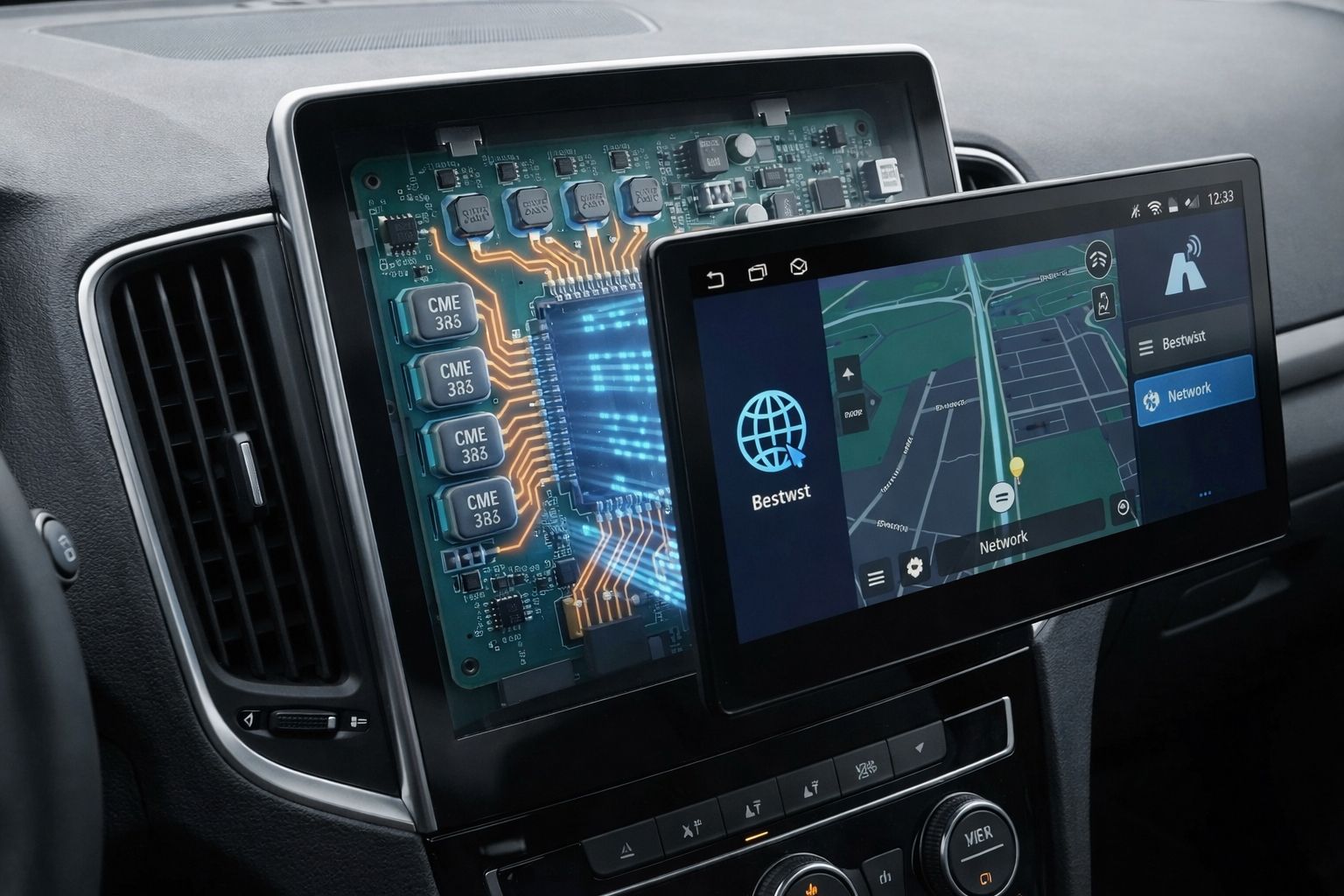 Automotive infotainment DC-DC power stage and in-vehicle Ethernet power supply using molded power inductors