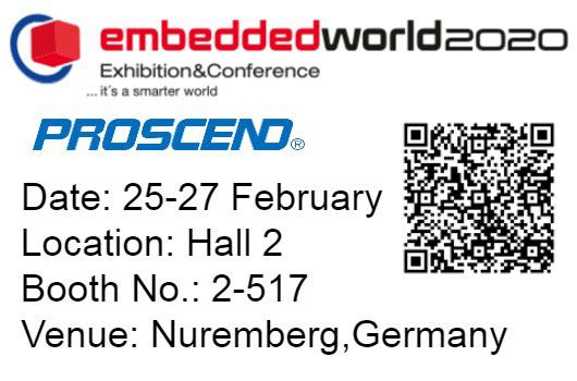 PROSCEND rất mong được gặp bạn tại Embedded World 2020.