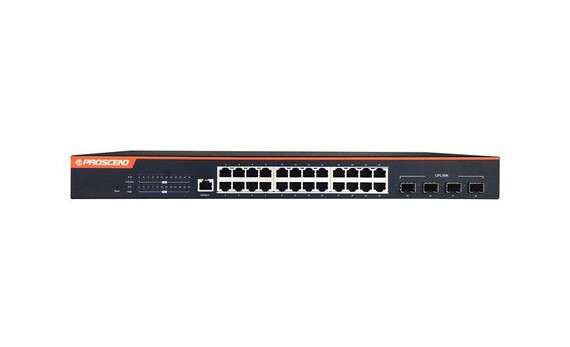28-Port GbE Managed PoE Switch with 4 10G SFP+ Uplinks - 28-Port GbE Managed PoE Switch with 4 10G SFP+ Uplinks 850X-28P