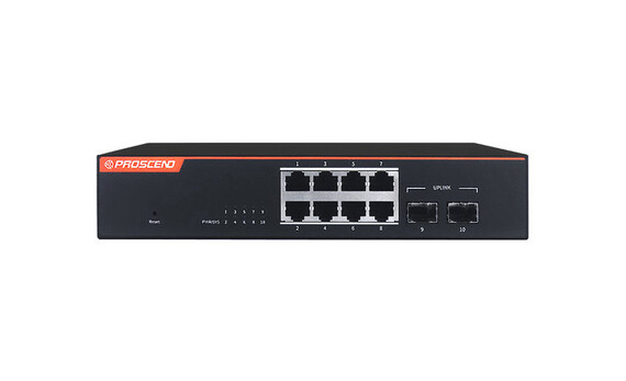 10-Port GbE Managed Switch with 2 GbE SFP Uplinks - 10-Port GbE Managed Switch 850G-10