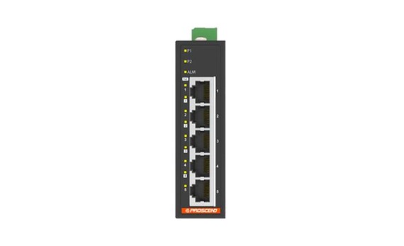 Industrial 5-Port GbE Unmanaged PoE Switch - Industrial 5-Port GbE Unmanaged PoE Switch with 4 GbE Ports and 2 SFP Slots