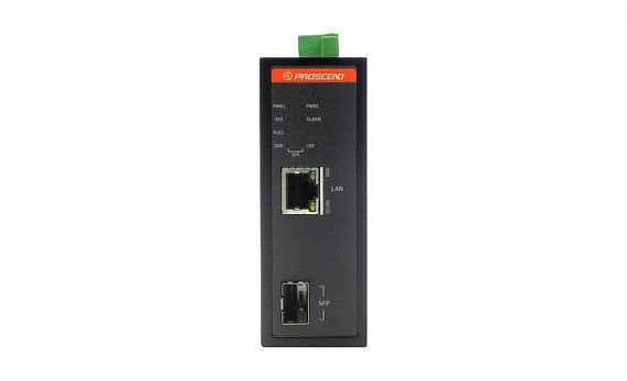 औद्योगिक 1-पोर्ट 802.3bt 90 वॉट्स PoE मीडिया कनवर्टर