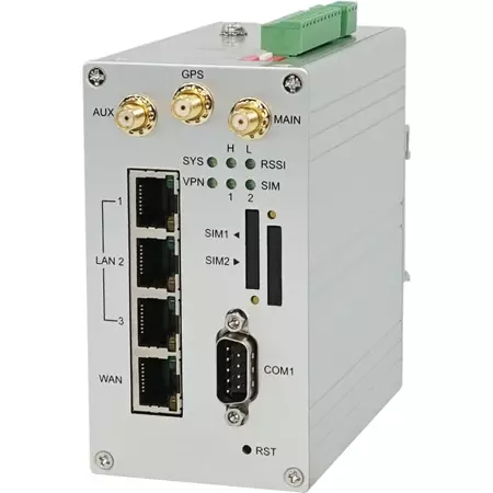 Промышленный маршрутизатор с двумя SIM-картами для 4G LTE сотовой связи - Промышленный маршрутизатор с двумя SIM-картами для 4G LTE сотовой связи, 3 порта ETH