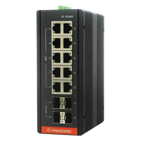 Industrial 14-Port GbE Managed Switch
