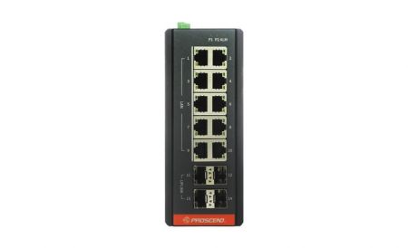 Industrieller verwalteter GbE-Switch mit 14 Ports und DDM auf SFP