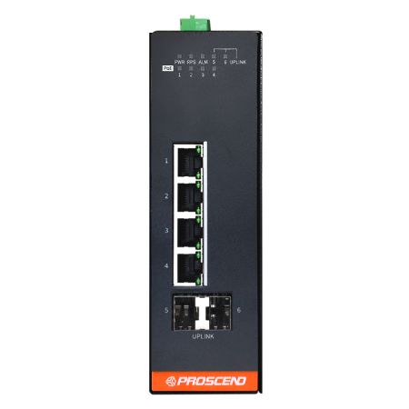 Industrial 6-Port GbE Managed PoE Switch with Triple Power Input Options
