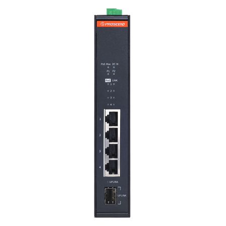 स्लिम इंडस्ट्रियल GbE unmanaged PoE स्विच 810G-5PI