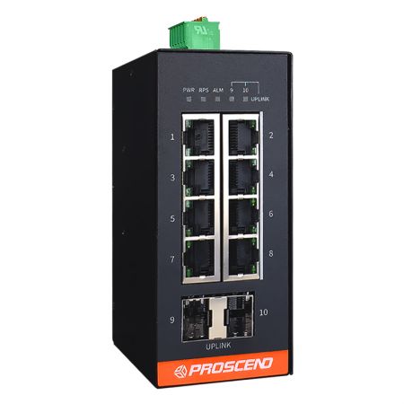 Industrial 10-Port GbE Managed Switch with Fanless Design