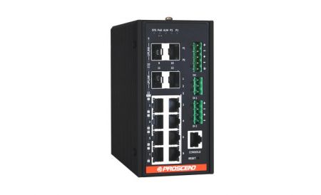 産業用12ポートGbE PoE++管理スイッチ240W