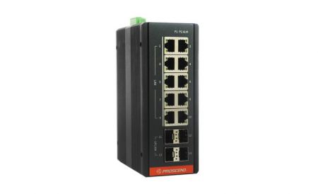 Industrieller verwalteter GbE-Switch mit 14 Ports und schneller Ringwiederherstellung