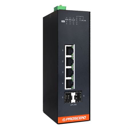 Industrial 6-Port GbE Managed PoE Switch with ERPS Ring recovery