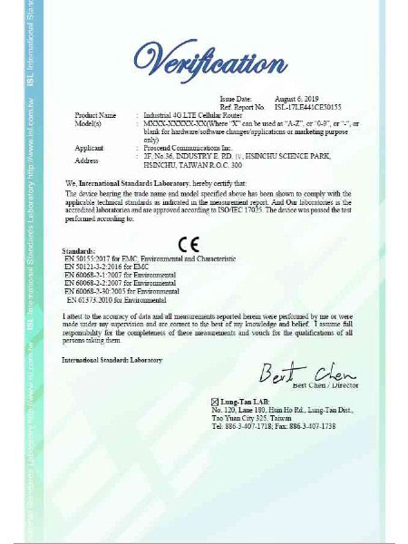 Industrial VPN IoT Cellular Router M30x EN50155 Certificate