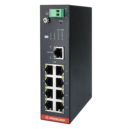 Long Reach PoE Webverwaltete 8-Port-Switches / Verlängerer - Industrieller 8-Port Long Reach PoE-Switch / Verlängerer