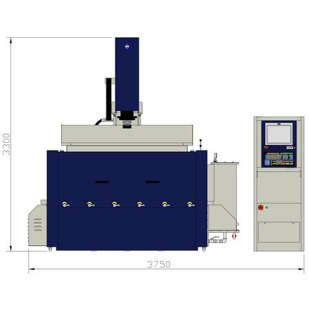 Espacio en el suelo A1800E2 – vista frontal