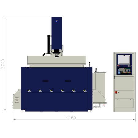 Espacio en el suelo A2200E2 – vista frontal