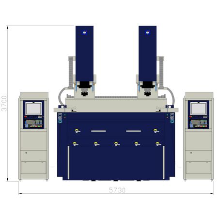 Espaço de piso A2600-2E2 – vista frontal