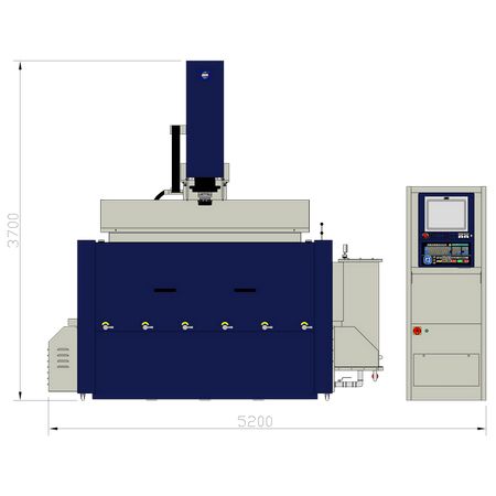 Espacio en planta A2600E2 – vista frontal