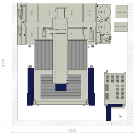Diện tích sàn A3200E2 – nhìn từ trên xuống